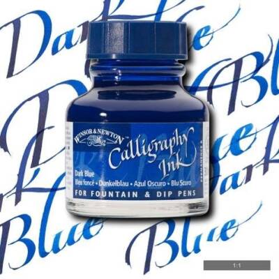 Winsor & Newton Kaligrafi Mürekkebi 30 ml. 222 DARK BLUE - 1