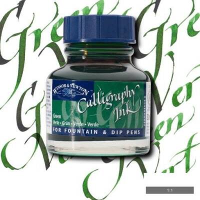 Winsor & Newton Kaligrafi Mürekkebi 30 ml. 289 GREEN - 1