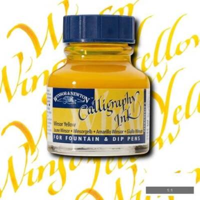 Winsor & Newton Kaligrafi Mürekkebi 30 ml. 730 WINSOR YELLOW - 1