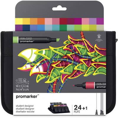 Winsor & Newton Promarker 24+1 Çantalı Set (24 Renk + Karıştırıcı) - 1