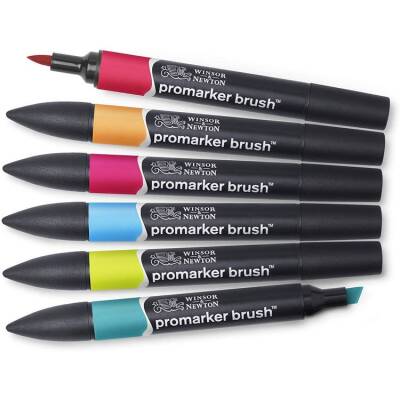 Winsor & Newton Promarker Brush Mid Tones Ara Tonlar Seti (6 Renk) - 1