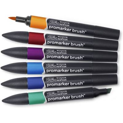 Winsor & Newton Promarker Brush Rich Tones Zengin Tonlar Seti (6 Renk) - 1