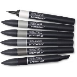 Winsor & Newton Promarker Neutral Tones Gri Tonlar Seti (6 Renk) - 1