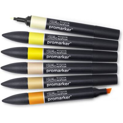 Winsor & Newton Promarker Yellow Tones Sarı Tonlar Seti (6 Renk) - 1