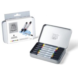 Winsor & Newton Water Colour Marker Set 6 RENK - 1