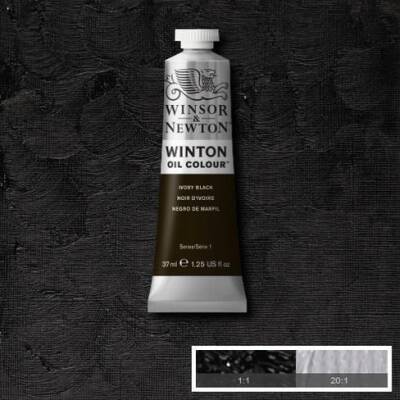 Winsor & Newton Winton Yağlı Boya 37 ml. 24 Ivory Black - 1