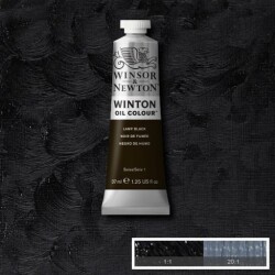 Winsor & Newton Winton Yağlı Boya 37 ml. 25 Lamp Black - 1