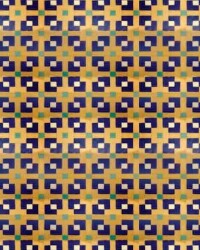 Yeşil-Mavi Kiremit Desenli Karton Duvar 1/50 3 Adet - Eshel