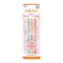 Zebra Sarasa Clip Jel Mürekkepli Roller Kalem 0.5 mm 3'lü Pastel Set - Zebra