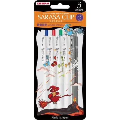 Zebra Sarasa Clip Jel Mürekkepli Roller Kalem 0.5 mm 5'li Set Witch - 1