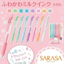 Zebra Sarasa Clip Jel Mürekkepli Roller Kalem 0.5 mm 8'li Pastel Set - 2