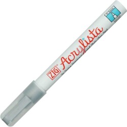 Zig Acrylista Marker Akrilik Boyama Kalemi 0.5 mm Fine Uç GÜMÜŞ - 1