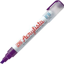 Zig Acrylista Marker Akrilik Boyama Kalemi 6 mm Kesik Uç VIOLET - 1