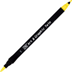 Zig Art & Graphic Twin Marker Çizim Kalemi 10 Light Yellow - 1