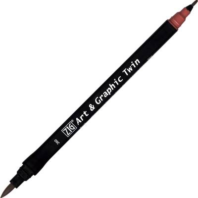 Zig Art & Graphic Twin Marker Çizim Kalemi 260 Tuscan Red - 1