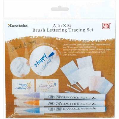 Zig Brush Lettering Tracing Set Güzel Yazı Alıştırma Seti - 1