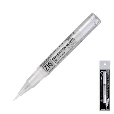 Zig Brush Pen White Ultra Fine İnce Fırça Uçlu Kalem Beyaz - 1