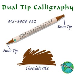 Zig Calligraphy Çift Uçlu Kaligrafi Kalemi 2 mm + 5 mm 062 Chocolate - 1