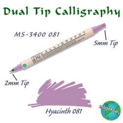 Zig Calligraphy Çift Uçlu Kaligrafi Kalemi 2 mm + 5 mm 081 Hyacinth - 1