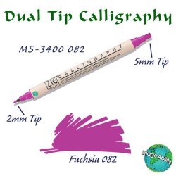Zig Calligraphy Çift Uçlu Kaligrafi Kalemi 2 mm + 5 mm 082 Fuchsia - 1