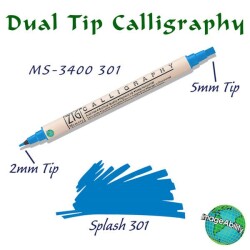 Zig Calligraphy Çift Uçlu Kaligrafi Kalemi 2 mm + 5 mm 301 Splash - 1