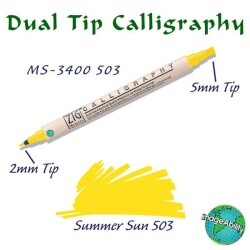 Zig Calligraphy Çift Uçlu Kaligrafi Kalemi 2 mm + 5 mm 503 Summer Sun - 1