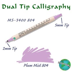 Zig Calligraphy Çift Uçlu Kaligrafi Kalemi 2 mm + 5 mm 804 Plum Mist - 1
