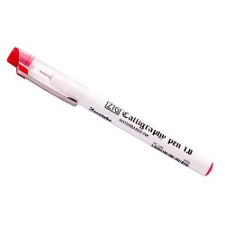 Zig Calligraphy Pen YAN KESİK Kaligrafi Kalemi 1.0 mm Kırmızı - 1