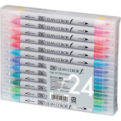 Zig Clean Color f Çift Uçlu Kalem 24 Renk Set - 1
