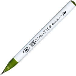 Zig Clean Color Real Brush Fırça Uçlu Marker Kalem 043 Olive Green - 1
