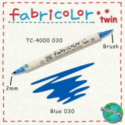 Zig Fabricolor Twin Çift Uçlu Kumaş Boyama Kalemi BLUE - 1