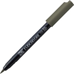 Zig Fudebiyori Brush Pen Fırça Uçlu Kalem 94 GRAY BROWN - 1