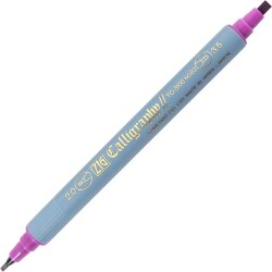 Zig Kaligrafi Kalemi Çift Uçlu 2 mm + 3.5 mm Purple - 1