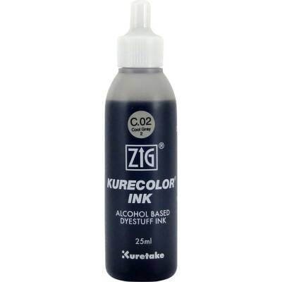 Zig Kurecolor Ink Alkol Bazlı Mürekkep C02 COOL GRAY 2 - 1