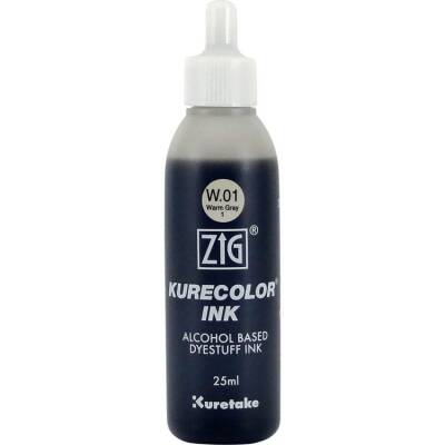 Zig Kurecolor Ink Alkol Bazlı Mürekkep W01 WARM GRAY 1 - 1