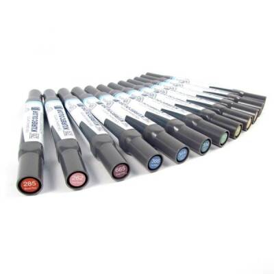 Zig Kurecolor Twin S Marker Kalem 12 RENK SET GRAY COLORS - 1