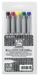 Zig Millennium Teknik Çizim Kalemi 0.3 5 RENK SET - 1