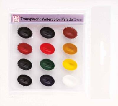 Zig Transparent Watercolor Palette 12 Renk Sulu Boya - 1